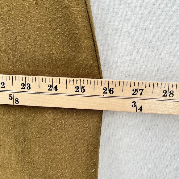 JENNI KAYNE Riviera Slip Dress Womens XXL Safari Green Raw Silk V-neck Maxi NEW - Picture 14 of 16